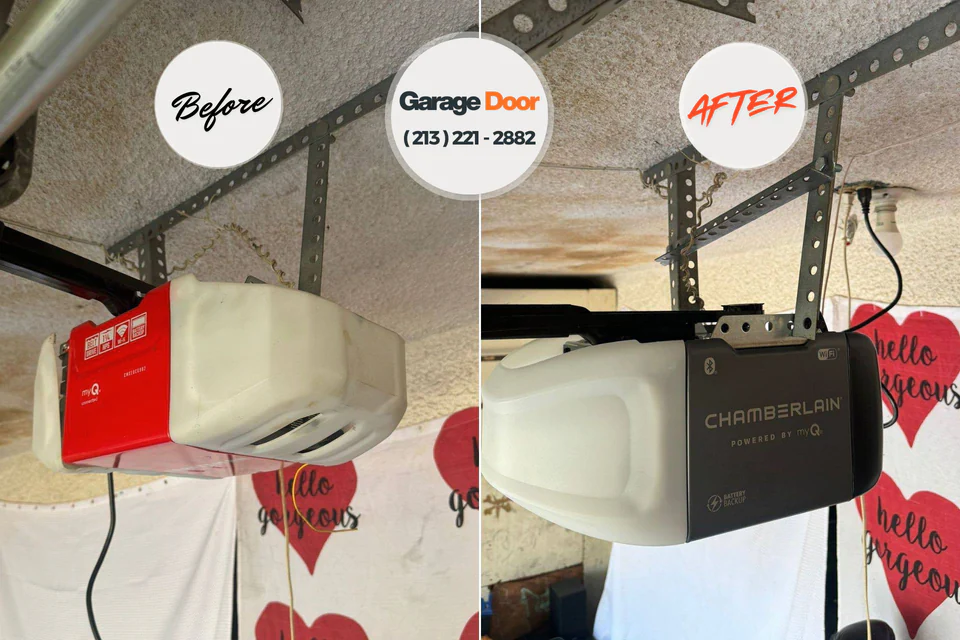 Before and after: garage door opener repair Nederland, CO